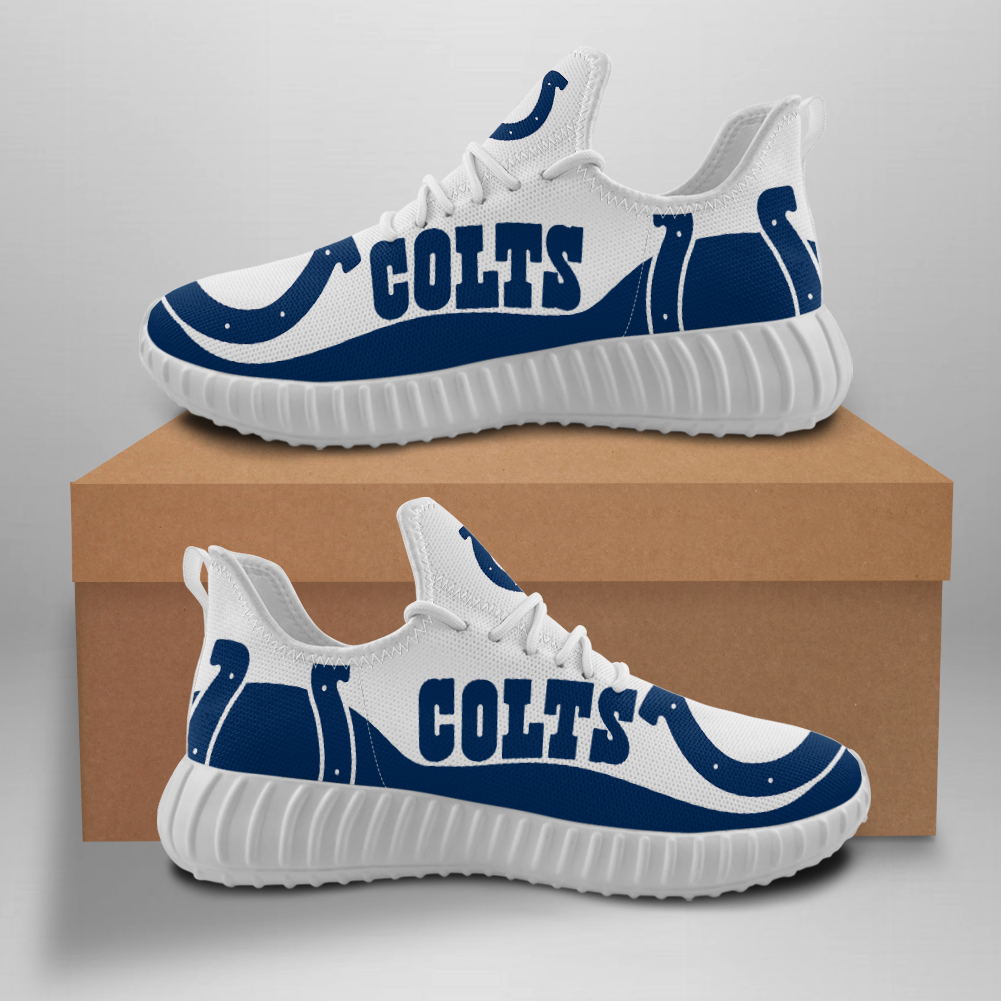 Women's Indianapolis Colts Mesh Knit Sneakers/Shoes 007